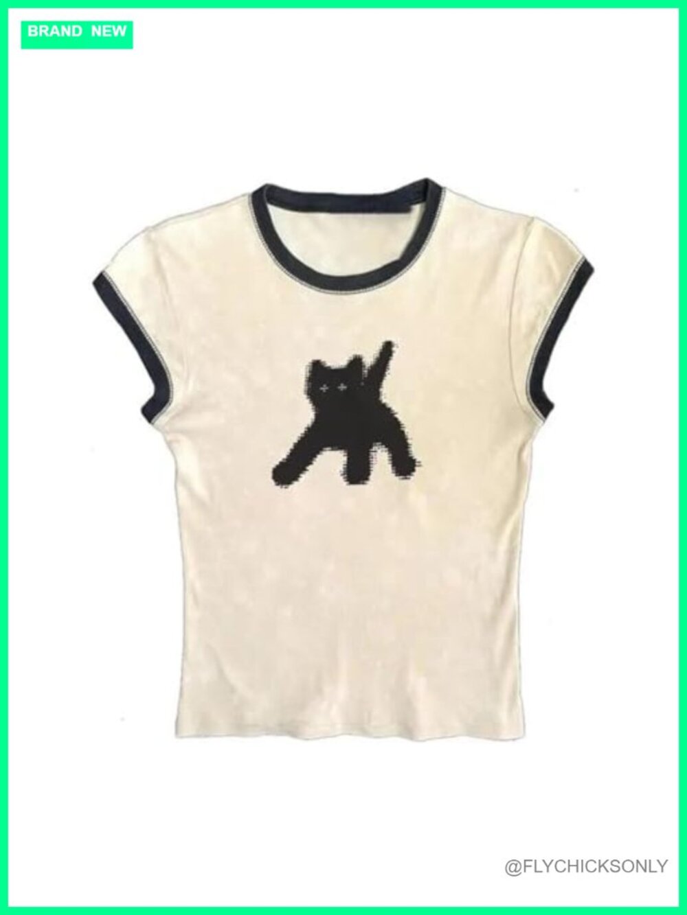 Y2K Graphic Baby Tee Crop Top Grunge Emo Aesthetic Short Sleeve